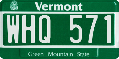 VT license plate WHQ571