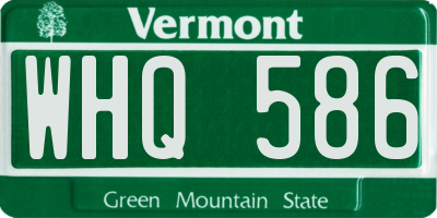 VT license plate WHQ586