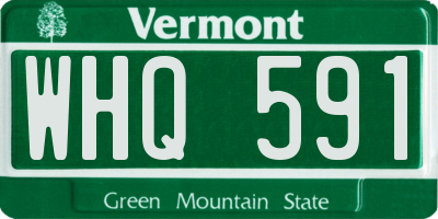 VT license plate WHQ591