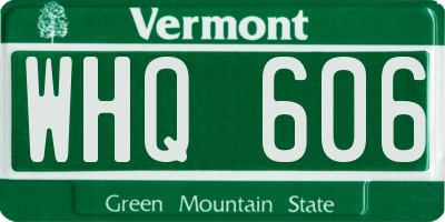 VT license plate WHQ606