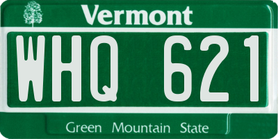 VT license plate WHQ621