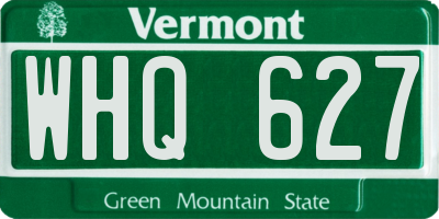 VT license plate WHQ627