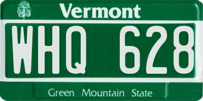 VT license plate WHQ628