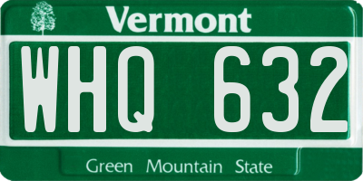 VT license plate WHQ632