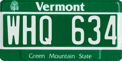 VT license plate WHQ634