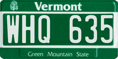 VT license plate WHQ635