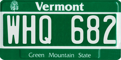 VT license plate WHQ682