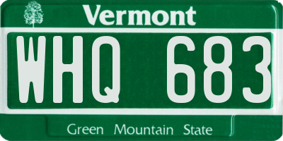 VT license plate WHQ683