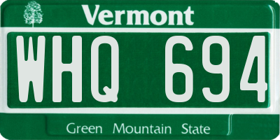 VT license plate WHQ694
