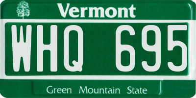 VT license plate WHQ695