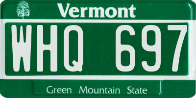 VT license plate WHQ697