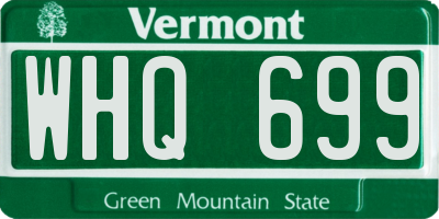 VT license plate WHQ699