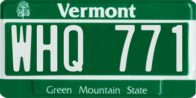 VT license plate WHQ771