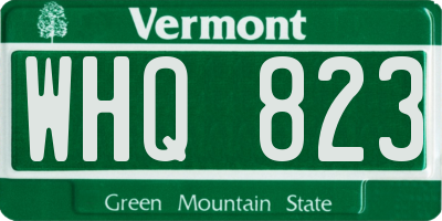 VT license plate WHQ823