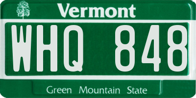 VT license plate WHQ848