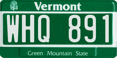VT license plate WHQ891