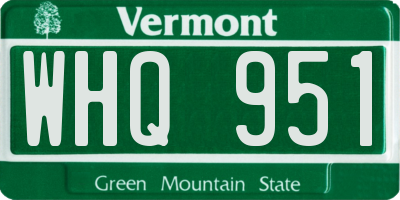 VT license plate WHQ951