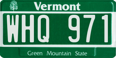 VT license plate WHQ971