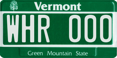 VT license plate WHR000