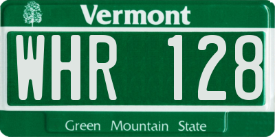 VT license plate WHR128