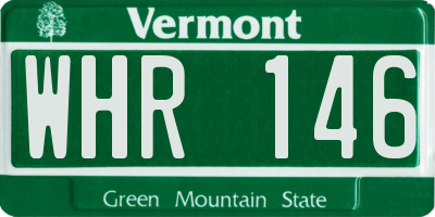 VT license plate WHR146