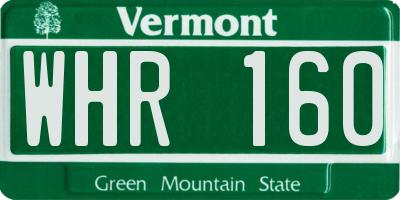 VT license plate WHR160