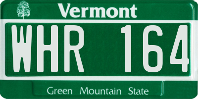 VT license plate WHR164