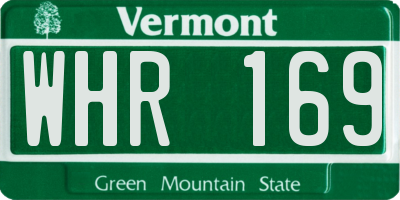 VT license plate WHR169