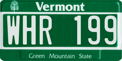 VT license plate WHR199