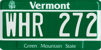 VT license plate WHR272