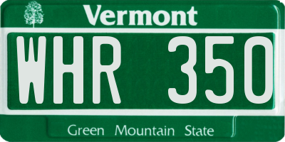 VT license plate WHR350