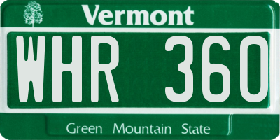 VT license plate WHR360