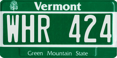 VT license plate WHR424
