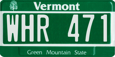 VT license plate WHR471