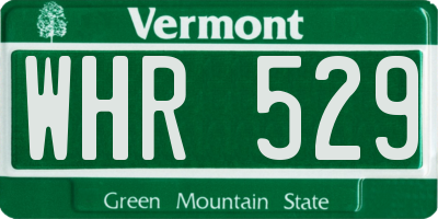 VT license plate WHR529