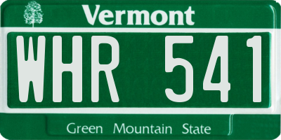 VT license plate WHR541