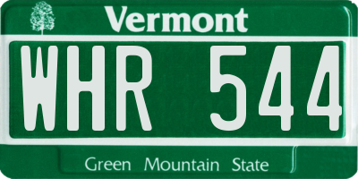 VT license plate WHR544
