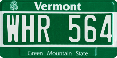 VT license plate WHR564