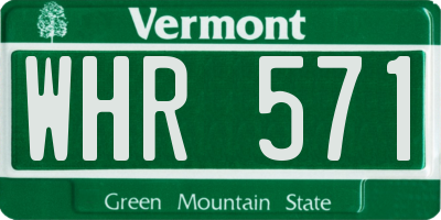 VT license plate WHR571