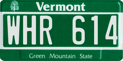 VT license plate WHR614