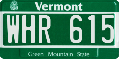 VT license plate WHR615