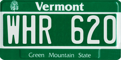VT license plate WHR620