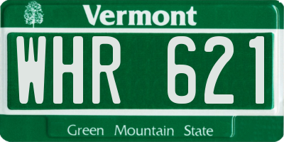 VT license plate WHR621