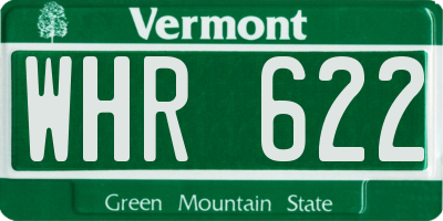 VT license plate WHR622