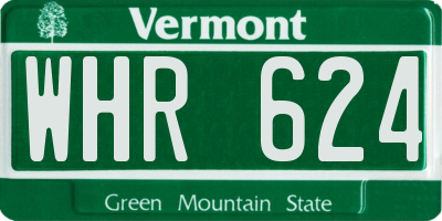 VT license plate WHR624