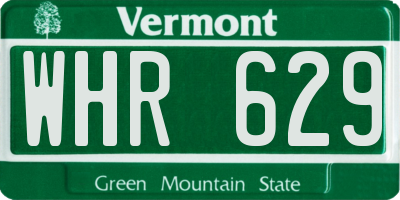 VT license plate WHR629