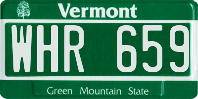 VT license plate WHR659