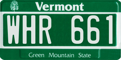 VT license plate WHR661