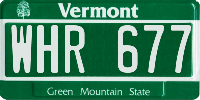 VT license plate WHR677