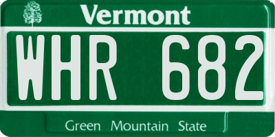 VT license plate WHR682